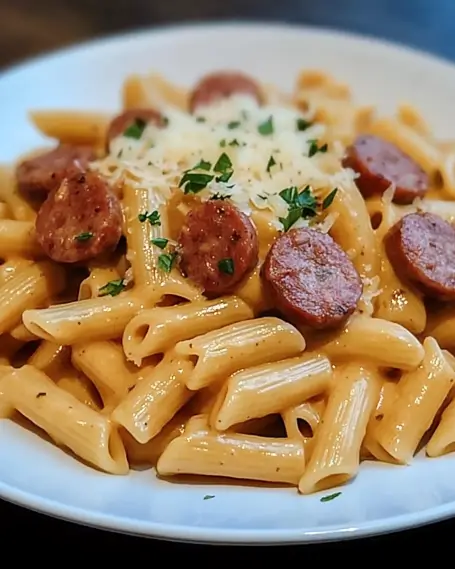 Creamy Smoked Sausage Pasta Recipe is a must-try!