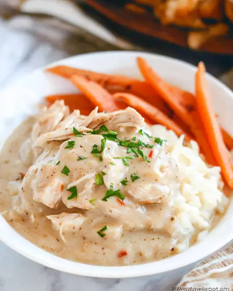 Crock Pot Chicken with Gravy is a family favorite meal.