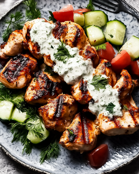 Grilled Chicken with Yogurt Sauce is a must-try dish!