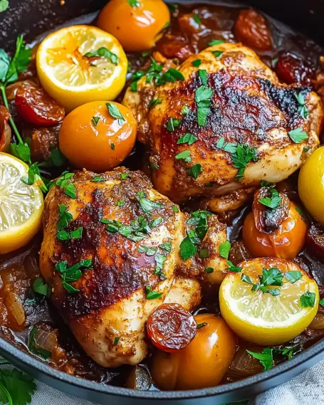 Moroccan Chicken with Apricots is a must-try dish!