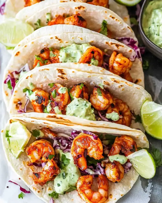 Spicy Shrimp Tacos with Avocado Crema Recipe delightfully impress!