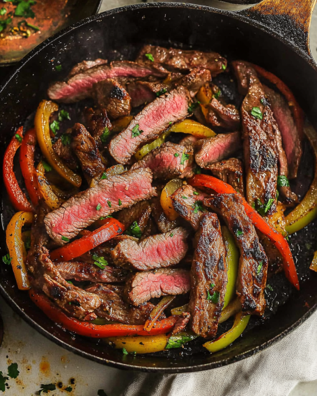 Sizzling Flat Iron Steak Fajitas Recipe is a must-try!
