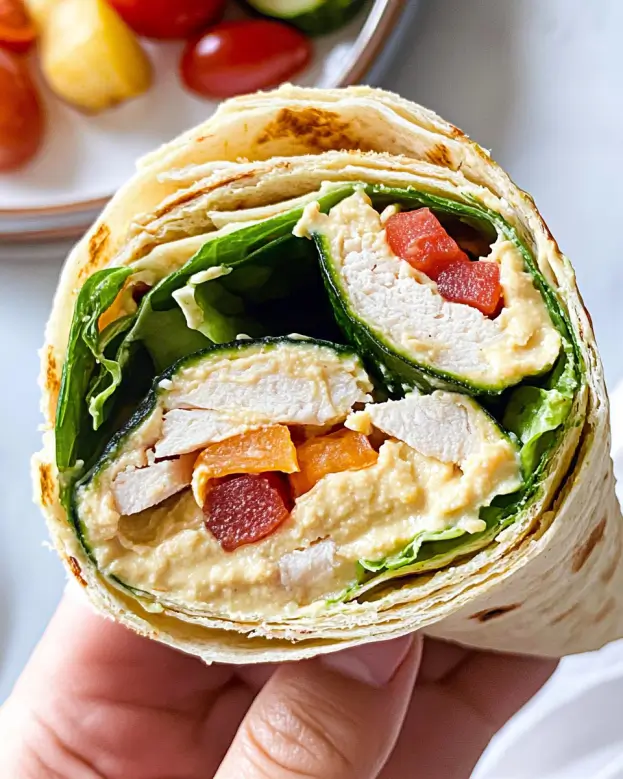 Turkey Hummus Veggie Wrap Recipe is a healthy delight!