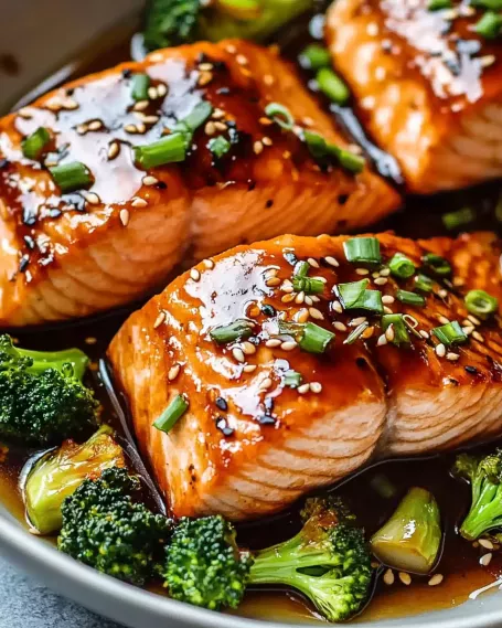 Baked Teriyaki Salmon with Broccoli