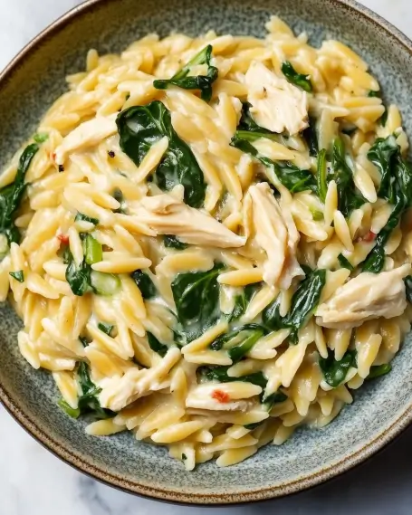 Creamy Boursin Orzo Recipe with Spinach and Tomatoes: Deliciously Homemade!
