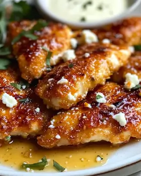 Crispy Hot Honey Feta Chicken