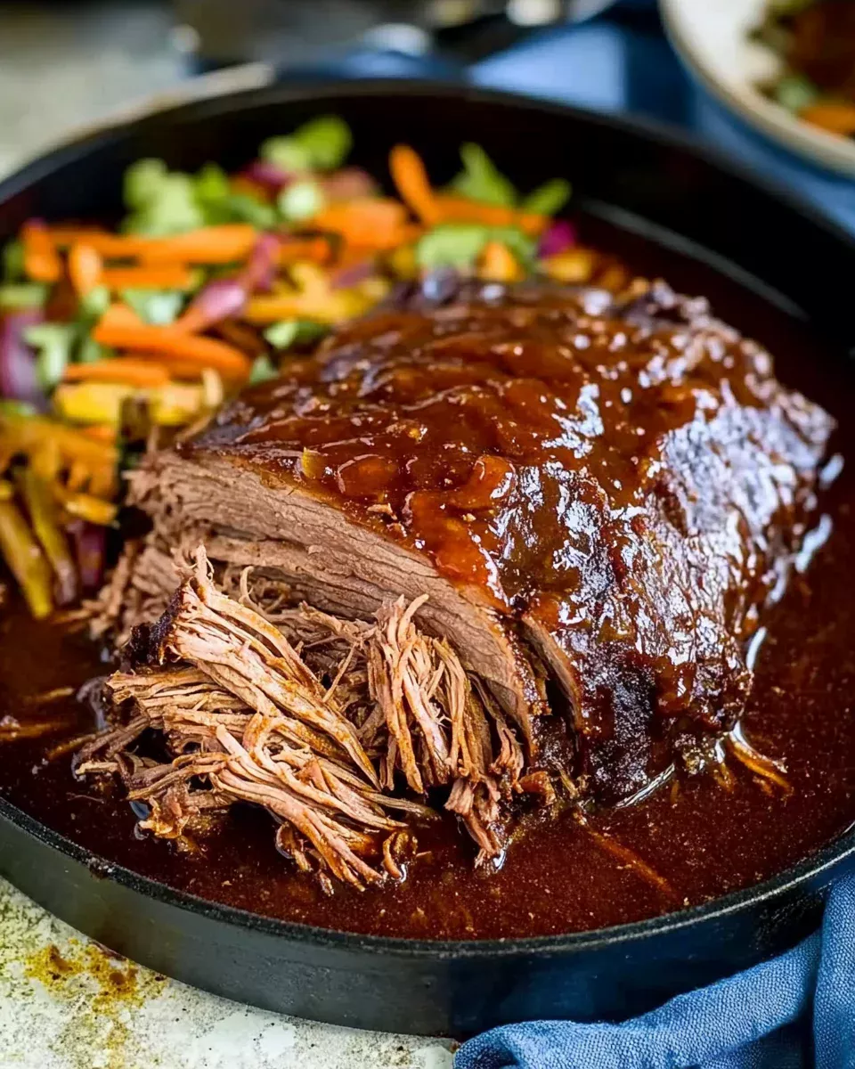 Caramelized Pulled Beef Brisket will amaze your taste buds!