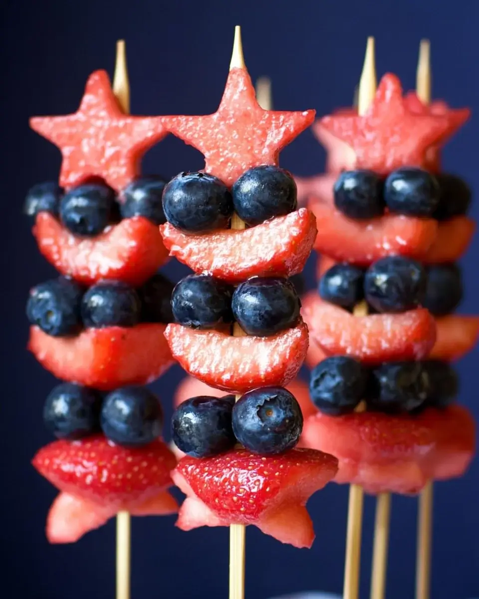 Patriotic Fruit Kabobs: A Fun, Healthy Treat!