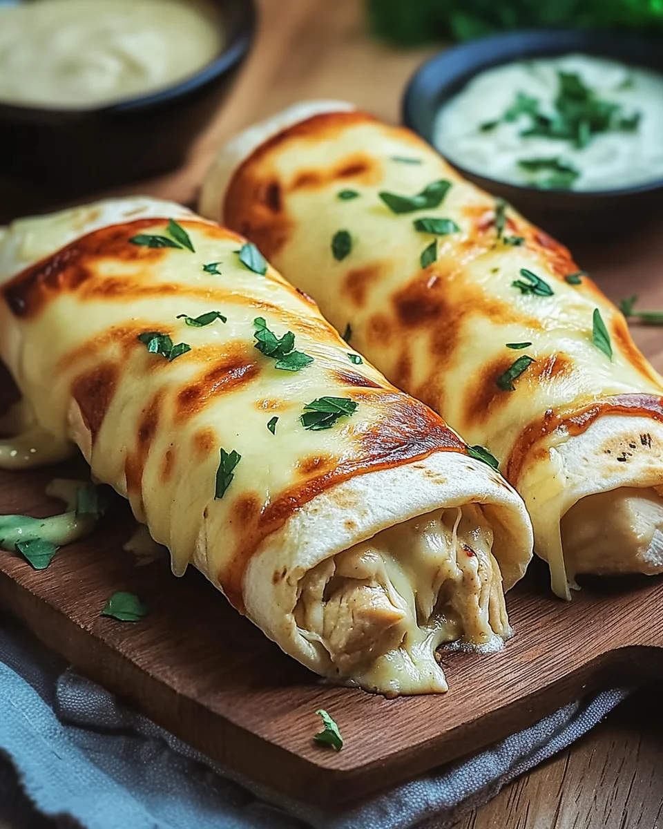 Cheesy Garlic Chicken Wraps: A Creamy Delight to Try!