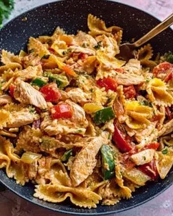 Chicken Fajita Bow-Tie Pasta Salad is a must-try!