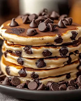 Fluffy Chocolate Chip Pancakes make breakfast delightful!