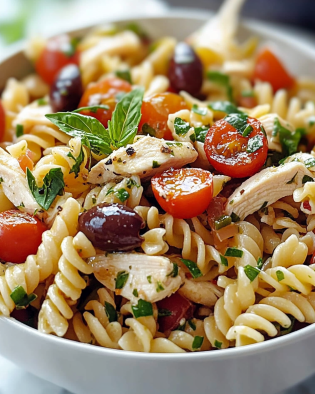 Mediterranean Chicken Pasta Salad is a must-try dish!