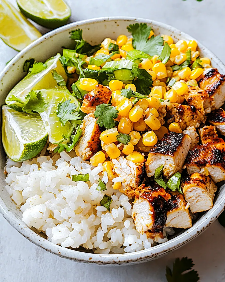 Mexican Street Corn Chicken Rice Bowl: A Flavorful Recipe!