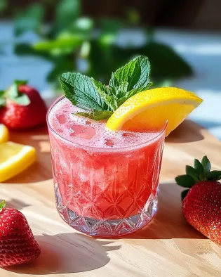 Spring Strawberry Sipper Mocktail is a must-try drink!
