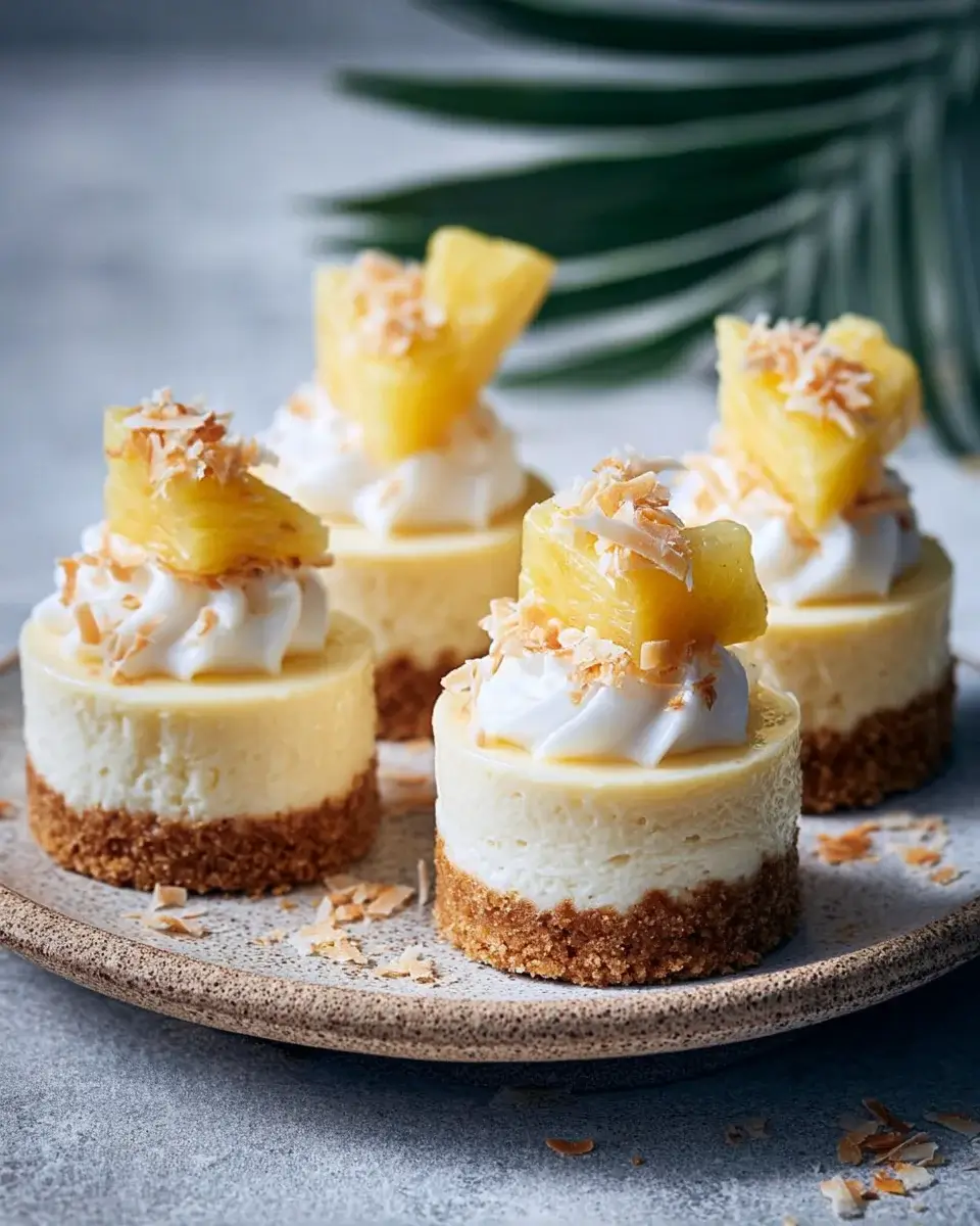 Mini Pineapple Coconut Cheesecakes: A Tropical Delight!
