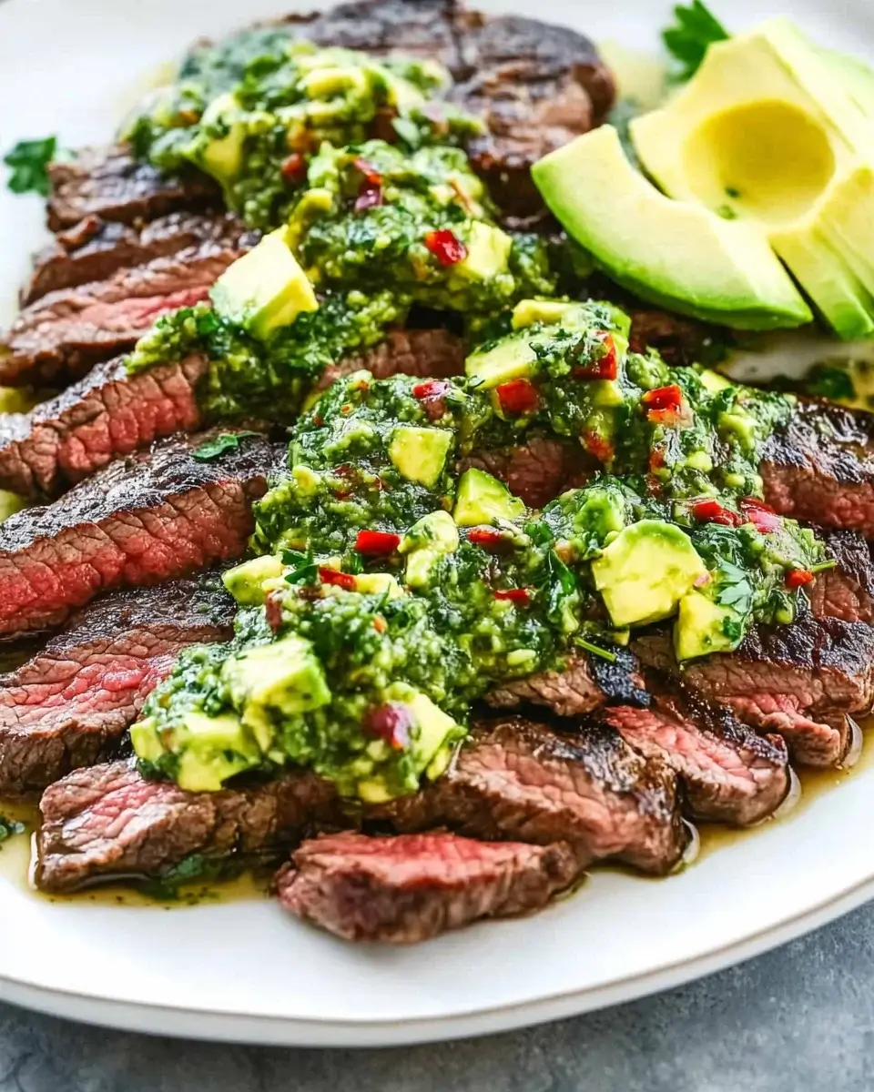 Skirt Steak with Avocado Chimichurri: A Must-Try Recipe!
