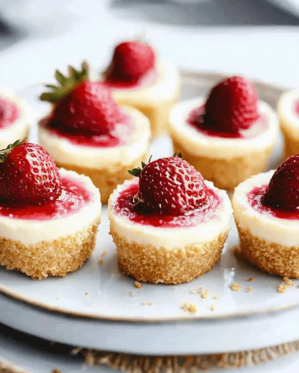 Strawberry Cheesecake Bites are a delicious treat!