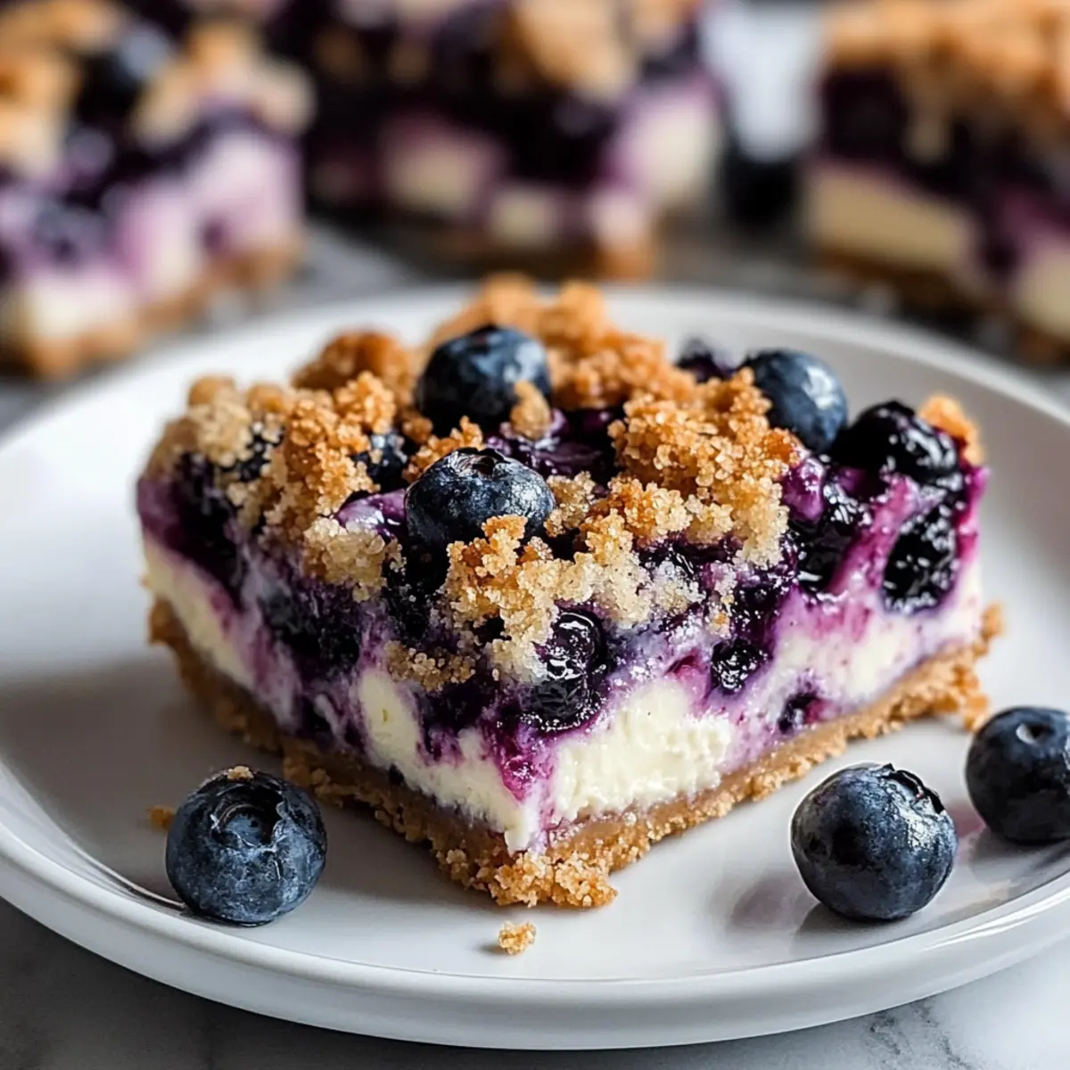 Irresistible Blueberry Crisp Cheesecake Bars for Summer Bliss