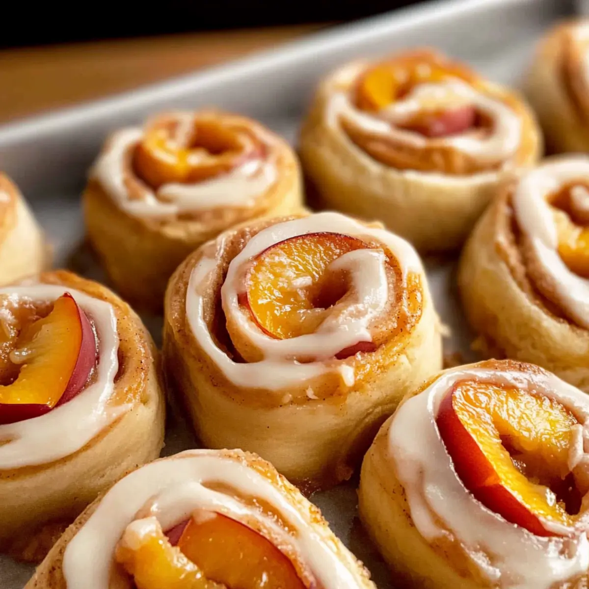 Peach Cobbler Cinnamon Rolls That Will Brighten Your Day