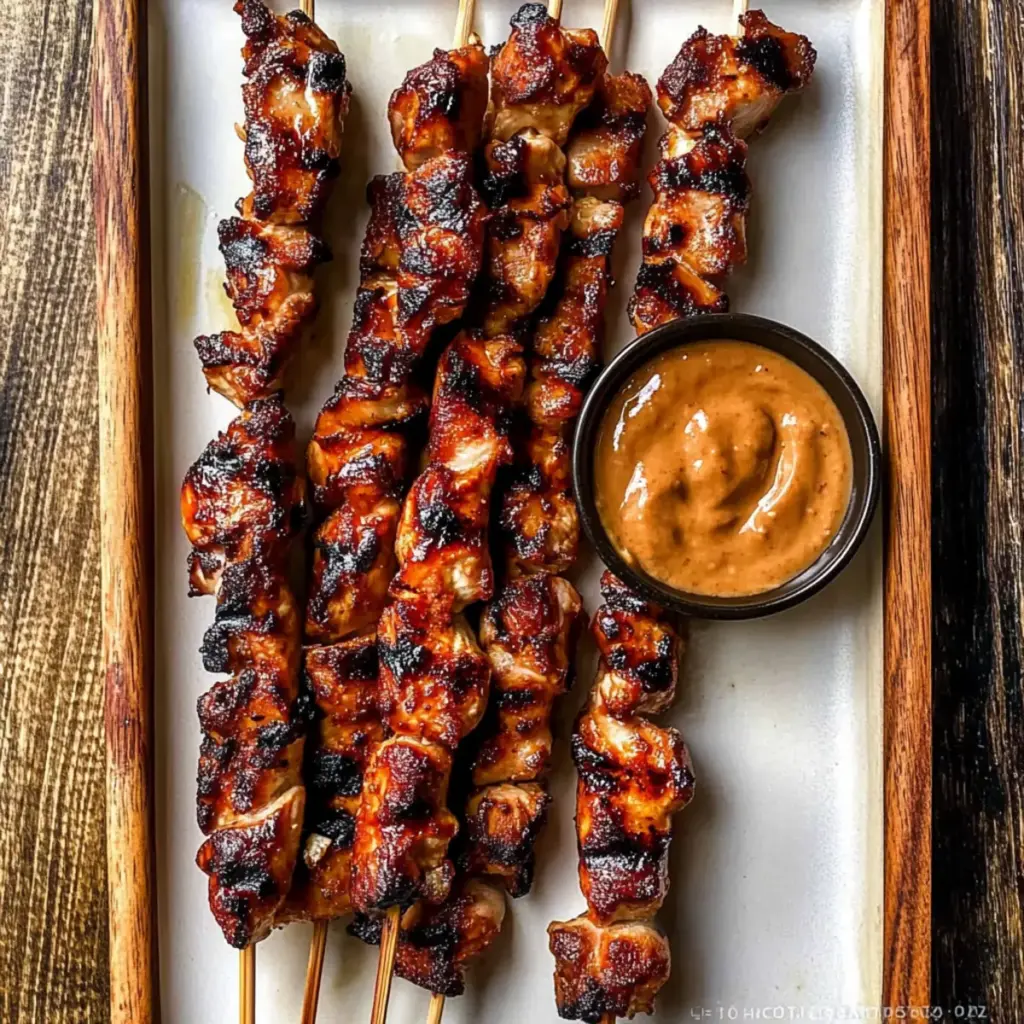 grilled thai coconut chicken skewers