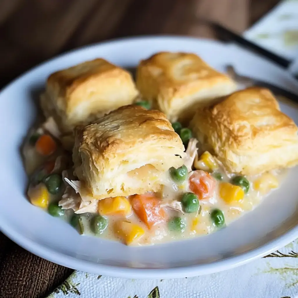 Chicken Pot Pie with Biscuits