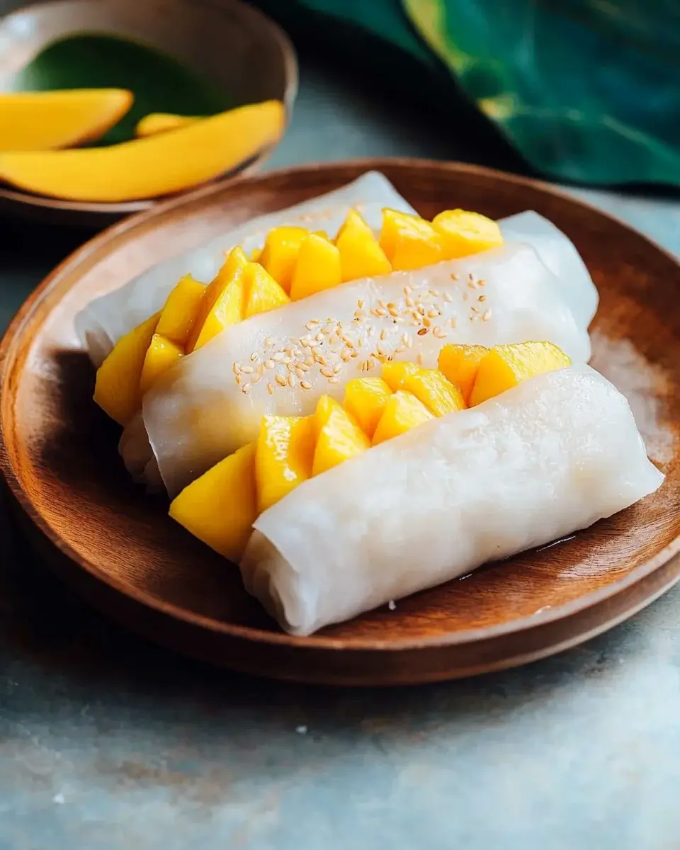 Mango Coconut Sticky Rice Rolls: A Sweet Delight to Try!