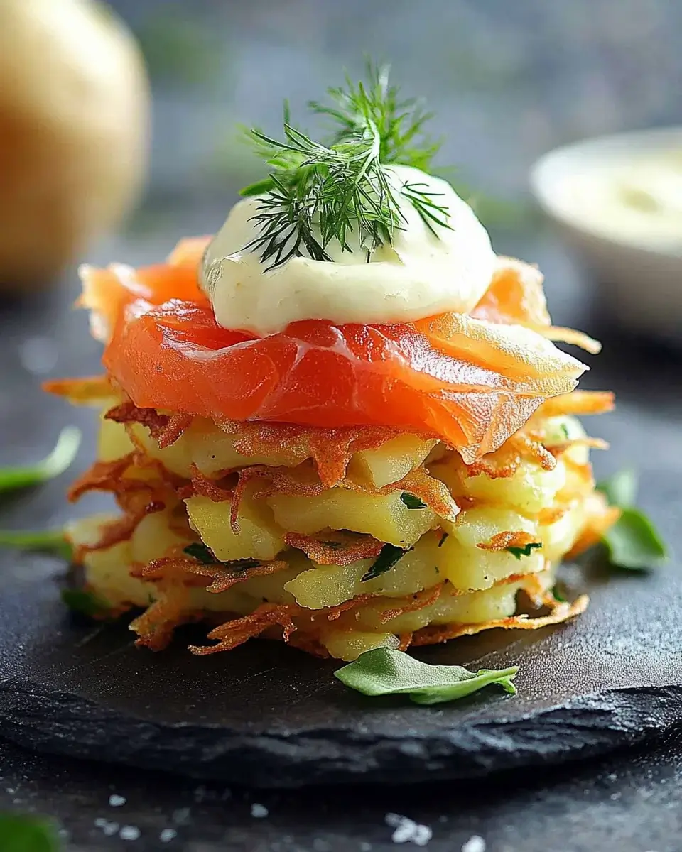 Smoked Salmon Potato Rosti Stack: A Tasty Delight!