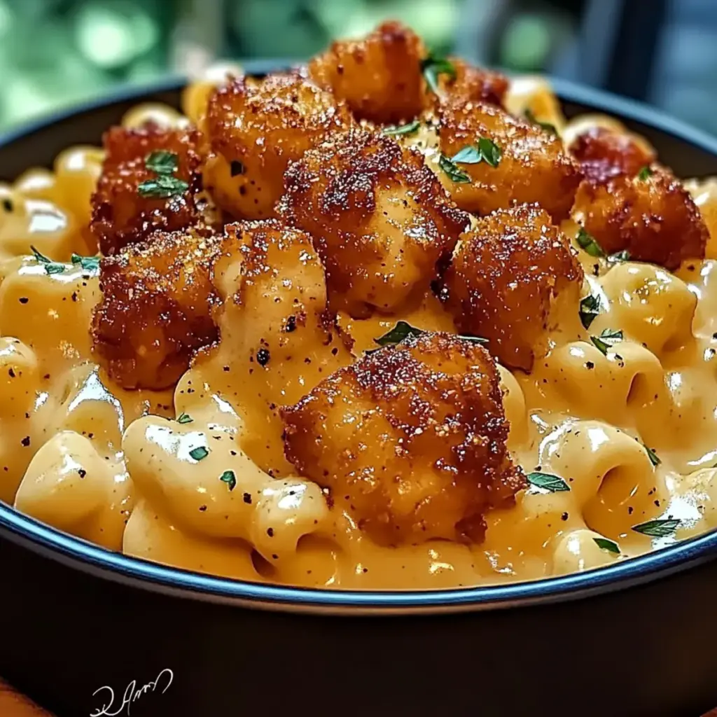 Creamy Honey Pepper Chicken Mac and Cheese Delight