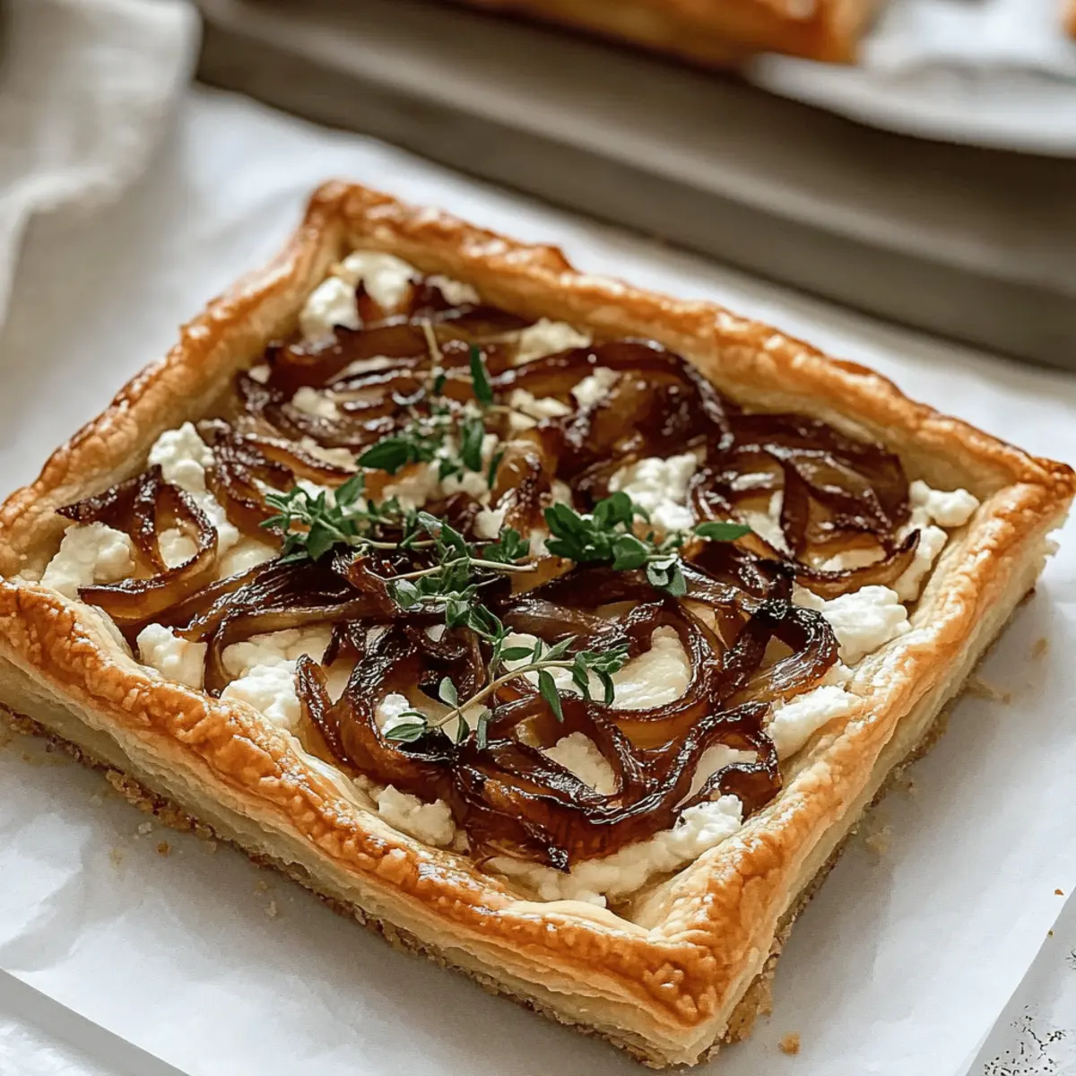 Irresistible Caramelized Onions and Goat Cheese Tart Recipe