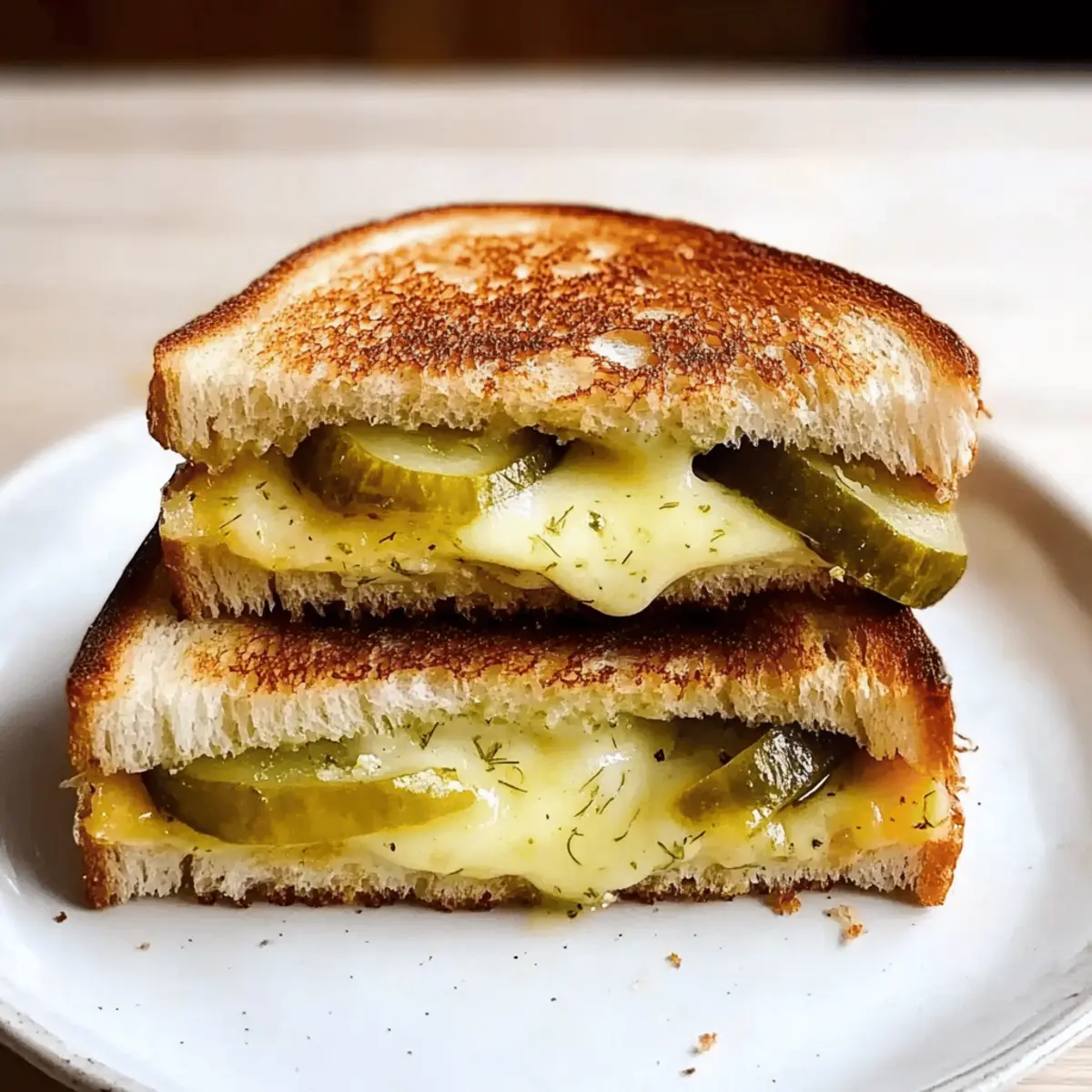 Crispy Dill Pickle Grilled Cheese Sandwich: A Tangy Twist!