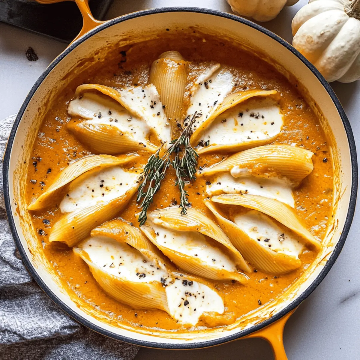 Stuffed Shells With Pumpkin Cream Sauce for Cozy Fall Nights