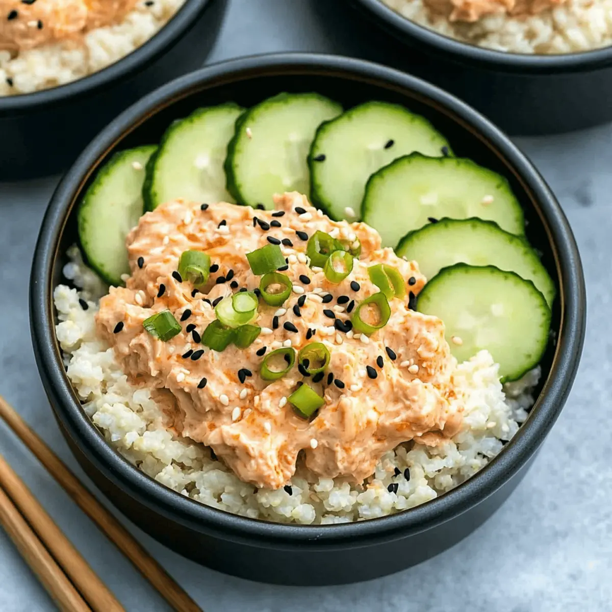 Spicy Tuna Bowls with Cauliflower Rice for Easy Meal Prep