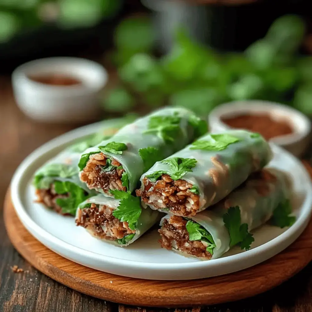 Thai Basil Beef Rolls