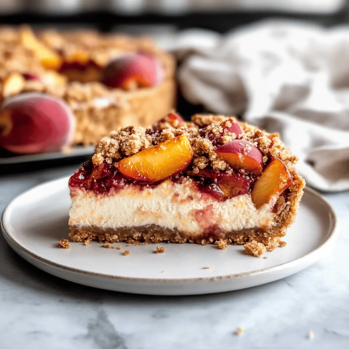 Heavenly Peach Cobbler Cheesecake for Summer Bliss