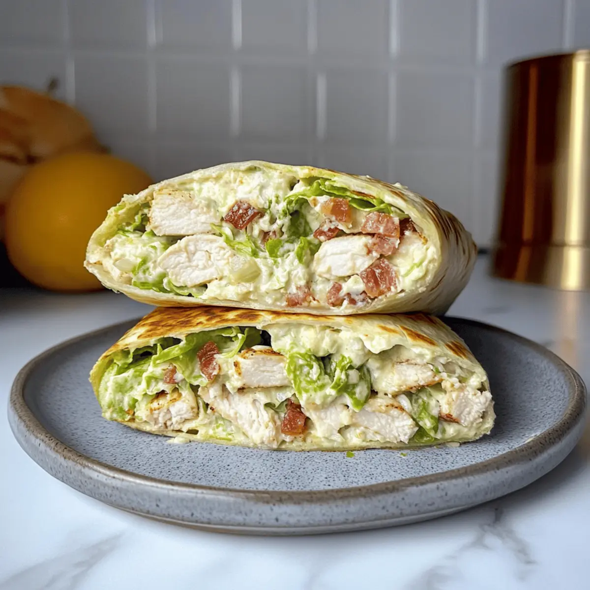 Quick Chopped Chicken Caesar Salad Wrap for Busy Days