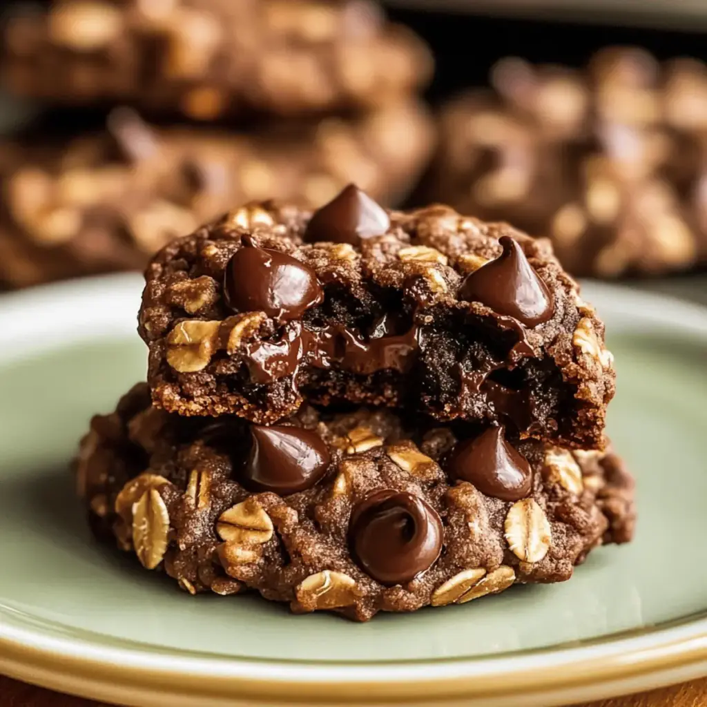 Dark Chocolate Oatmeal Cookies
