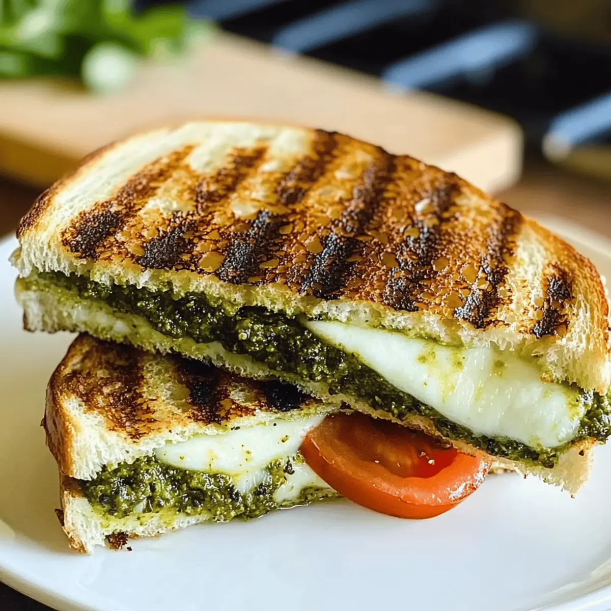Savory Mozzarella & Pesto Panini for Quick Gourmet Delight