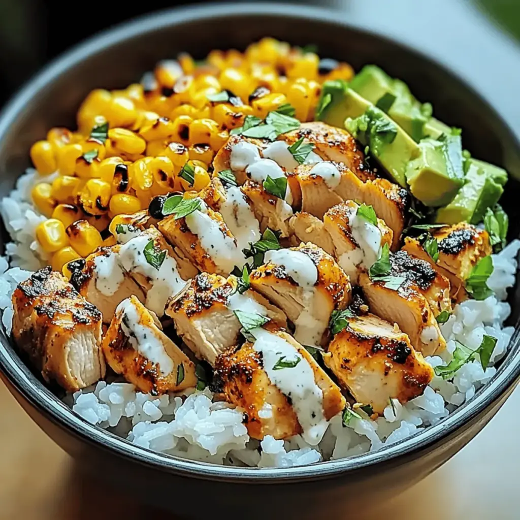 Street Corn Chicken Rice Bowl