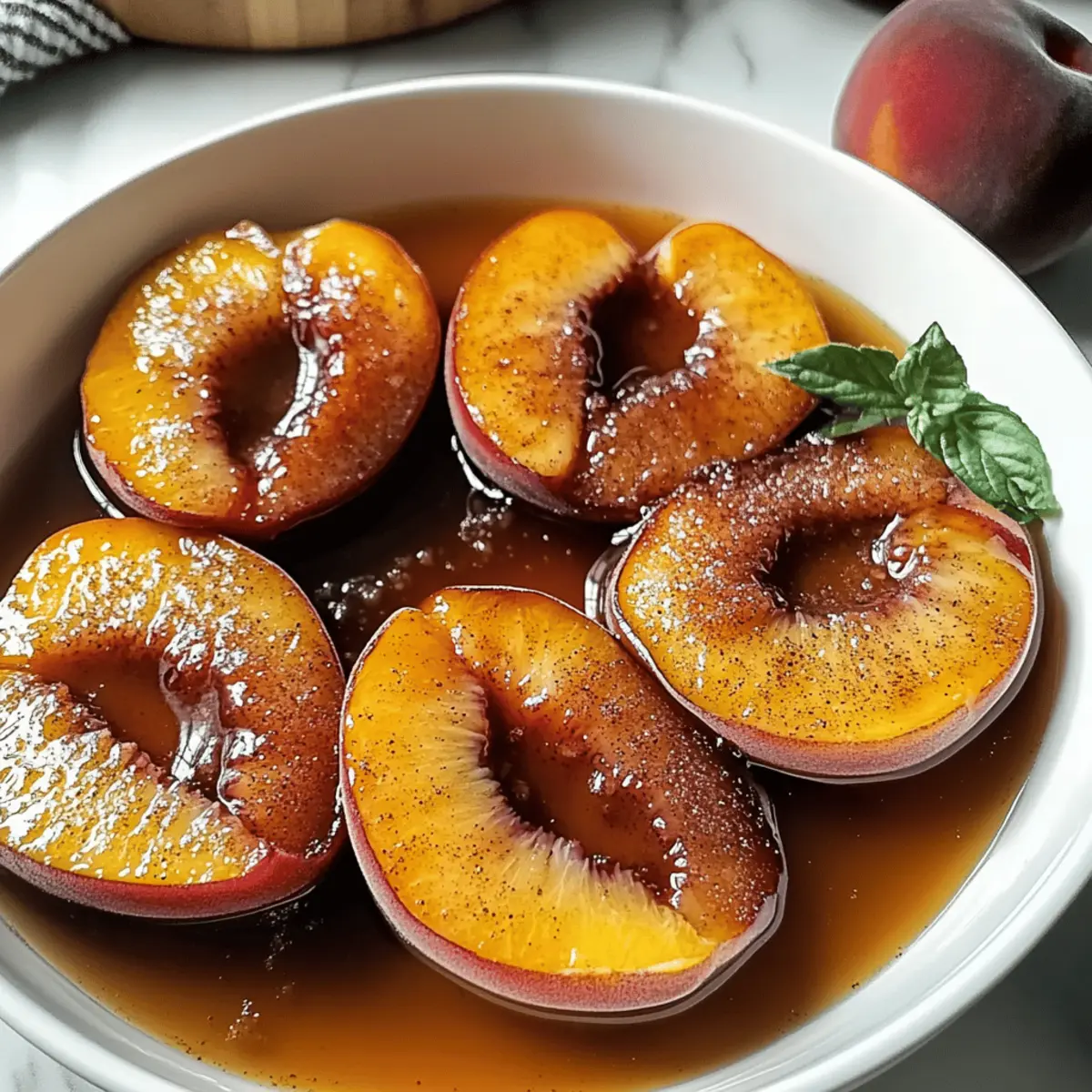 Irresistibly Sweet Cinnamon Sugar Baked Peaches Delight