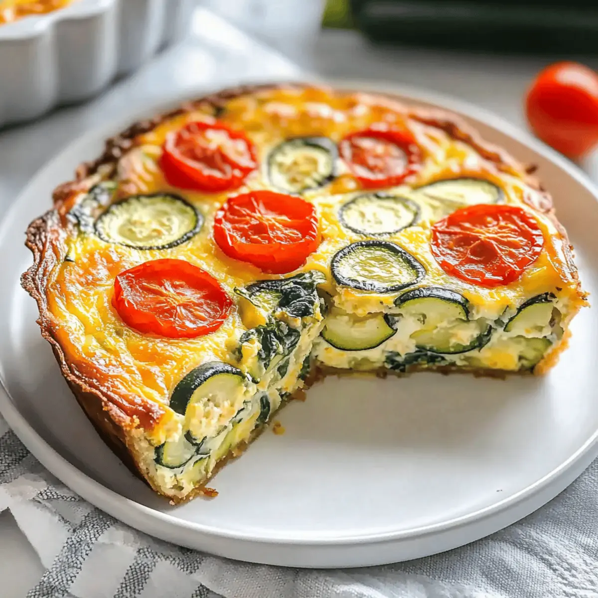 Herb-Infused Crustless Zucchini Quiche for Effortless Meals