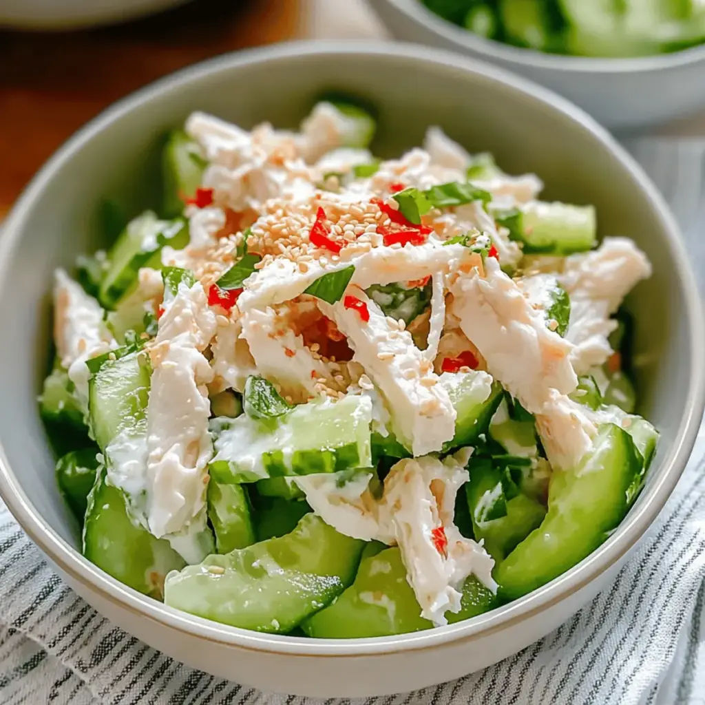 Cucumber Salad with Crab Meat Delight