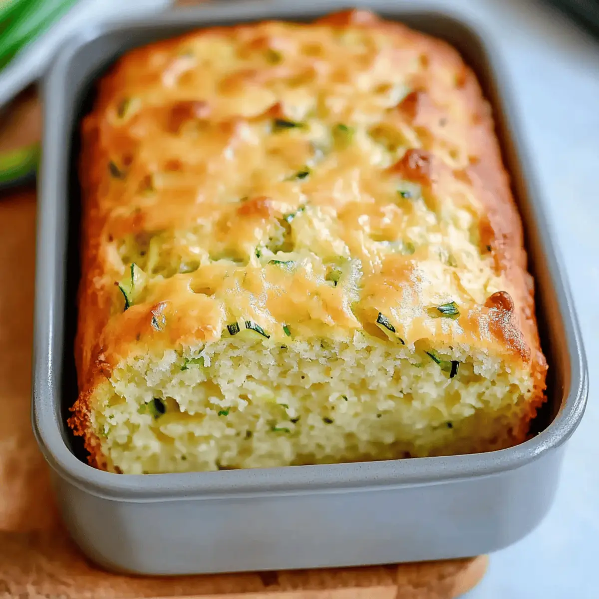Green Onion Zucchini Cheddar Quick Bread