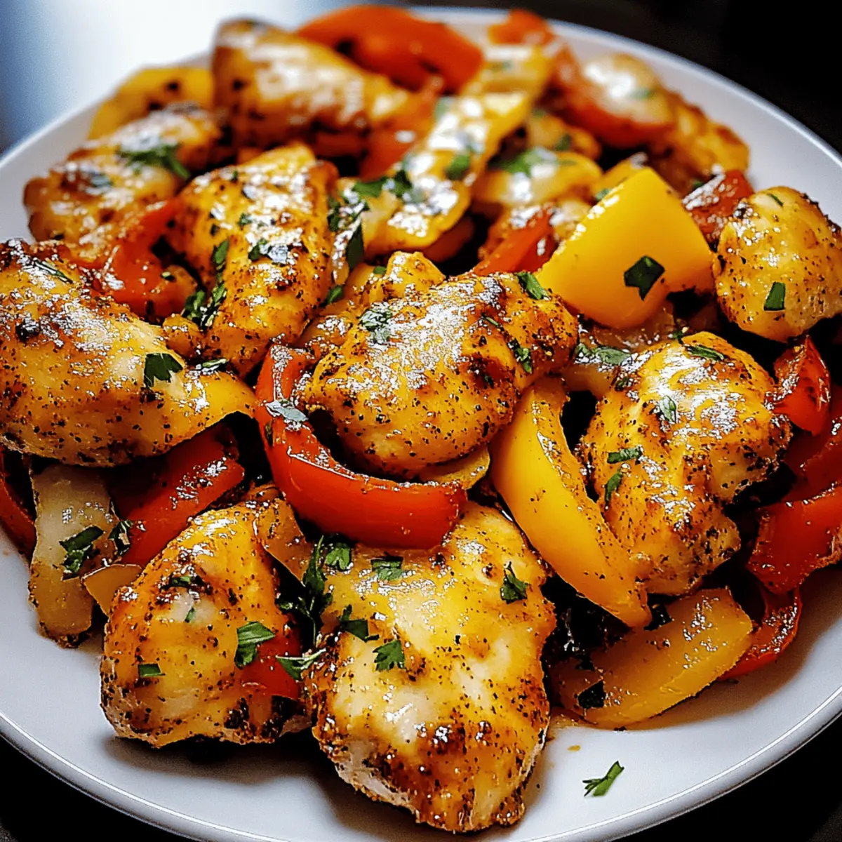 Spicy Cajun Chicken with Bell Peppers for a Quick Dinner Treat