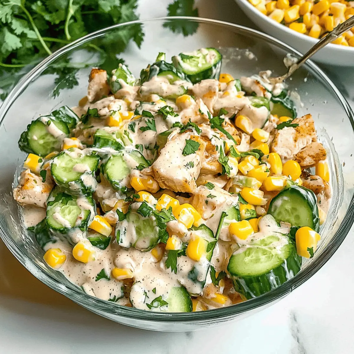 Street Corn Creamy Cucumber Salad: Quick, Healthy Delight