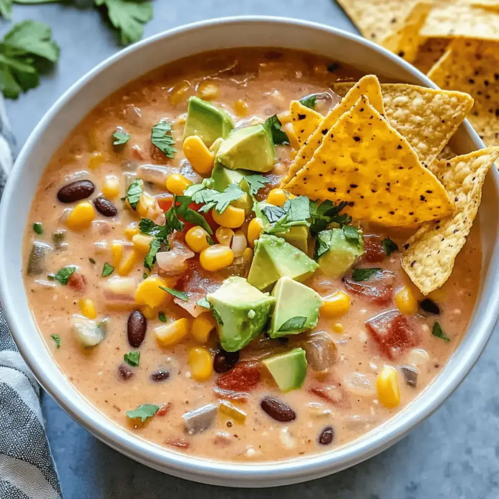 Crockpot Vegetarian Tortilla Soup