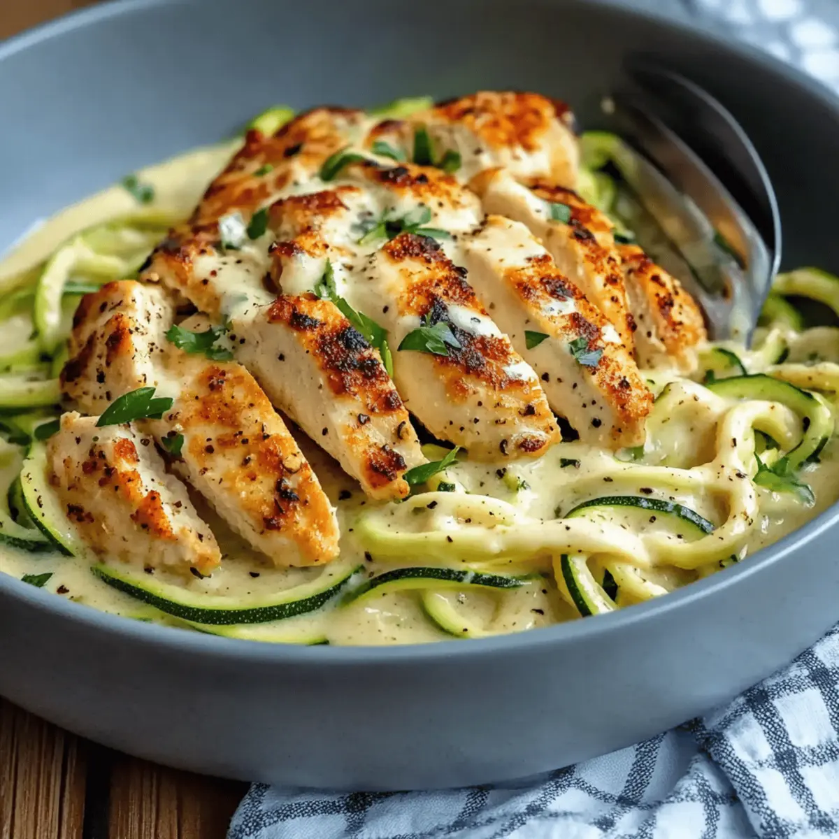 Zucchini Noodle Chicken Alfredo – Guilt-Free Comfort Bliss