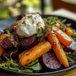 Roasted Beets and Carrots Salad with Burrata