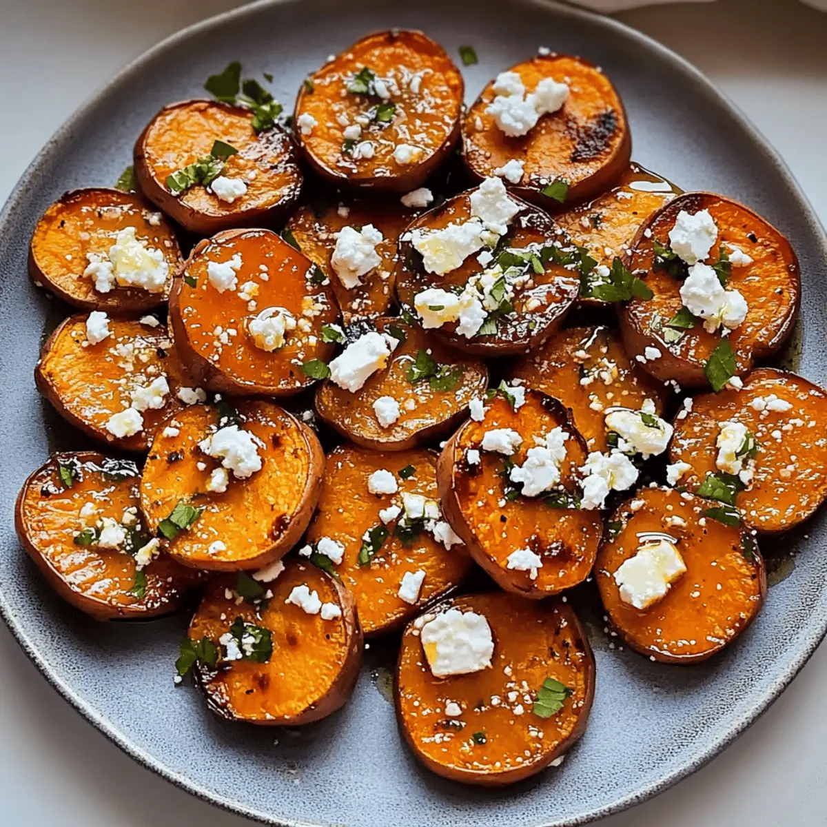 Honey Feta Sweet Potato Rounds for a Savory-Sweet Delight