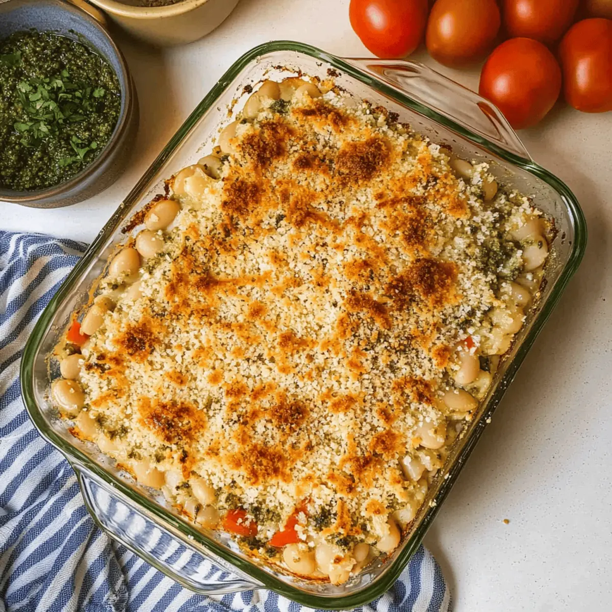 Savory White Bean and Pesto Bake for Cozy Nights