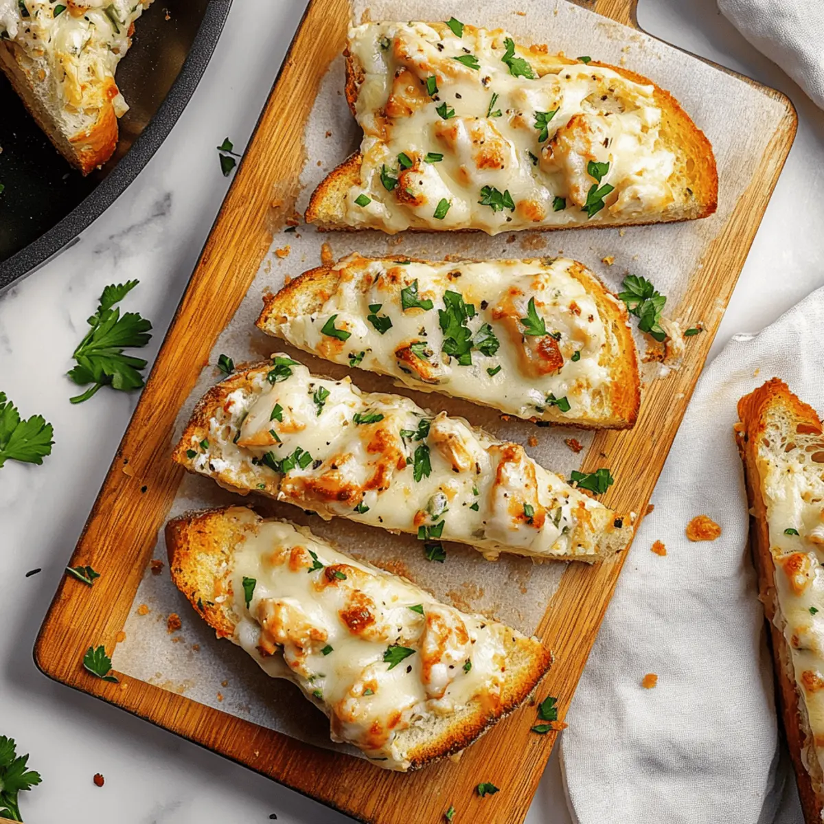 Irresistible Chicken Alfredo Garlic Bread for Cozy Nights